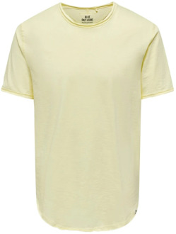 ONLY & SONS Short Sleeve Shirts Only & Sons , Yellow , Heren - L,M,S
