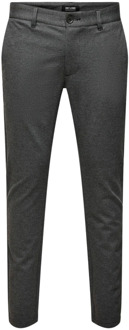 ONLY & SONS Slim Herringbone Broek: Zwart Only & Sons , Black , Heren - W30 L34,W36 L32,W32 L32,W30 L32,W29 L34,W33 L34,W33 L32,W29 L32,W31 L32,W38 L34,W34 L34,W28 L32,W36 L34,W34 L32,W31 L34,W32 L34