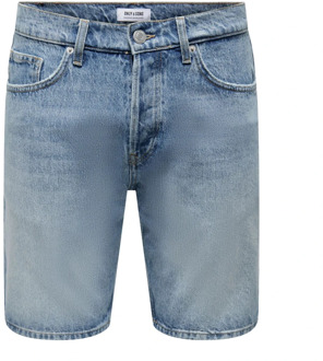 ONLY & SONS Stijlvolle Bermuda Shorts voor Mannen Only & Sons , Blue , Heren - Xl,L,M,S,Xs