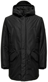 ONLY & SONS Stijlvolle Jas Only & Sons , Black , Heren - L,M