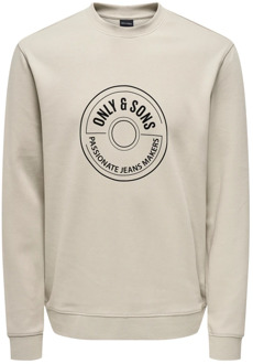 ONLY & SONS Sweatshirts Only & Sons , Beige , Heren - 2Xl,Xl,L,M,S