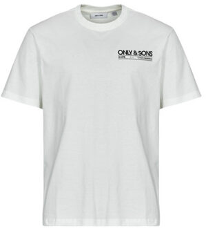ONLY & SONS T-shirt Korte Mouw Only & Sons ONSKASBAH" Wit - S, M, L, XL
