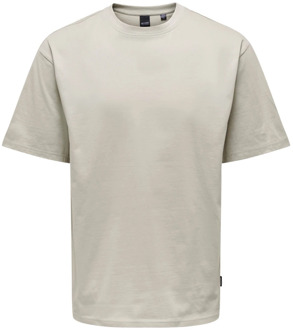 ONLY & SONS T-Shirts Only & Sons , Beige , Heren - Xl,L,M,S