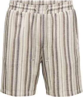 ONLY & SONS Trev Life Reg Stripe Joggingshort Heren - XXL