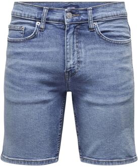 ONLY & SONS Weft Denim Short Heren blauw - XXL