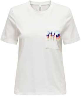 Only Stamleven Zak T-shirt Only , White , Dames - Xl,L,M