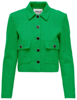 Only Stijlvolle Jas Only , Green , Dames - M
