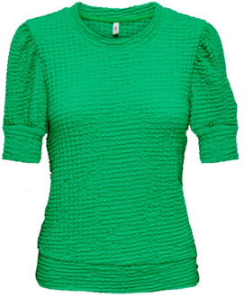 Only Stijlvolle korte mouw blouse Only , Green , Dames