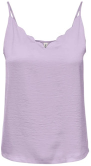 Only Stijlvolle T-Shirt Top Only , Purple , Dames - Xl,L,M,S