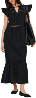 Only Sunny Capsleeve Frill Long Jurk Dames - M