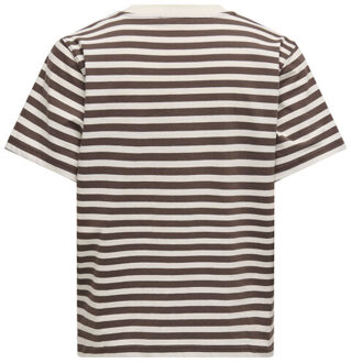 Only T-shirt 15272227 livina - maat M Bruin