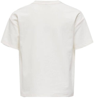 Only T-shirt 15357899 kogbilli - maat 134/140 Ecru