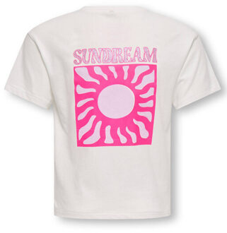 Only T-shirt 15375849 kogruth - maat 146/152 Ecru