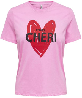 Only T-Shirts Only , Pink , Dames - L,S