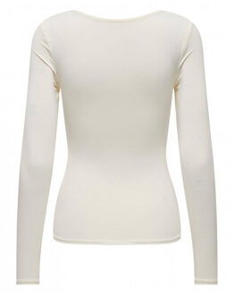 Only Top lange mouw 15302647 - maat S Ecru