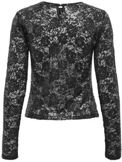 Only Top lange mouw 15358416 innia - maat XS Zwart