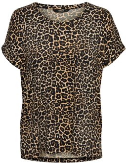 Only top met luipaard print Zwart - S