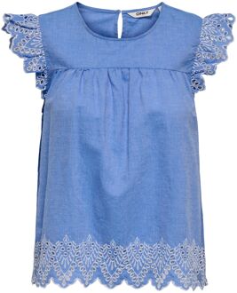 Only Tulom Embossed Woven Top Dames - L