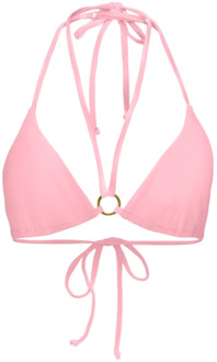 Only Valencia String-Tie Bikini Top Dames Only , Pink , Dames - L,M,S,Xs