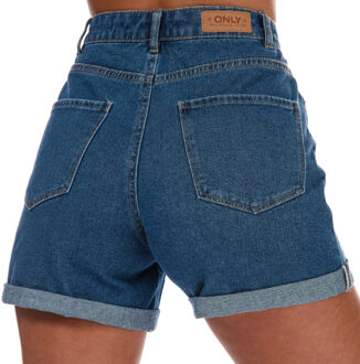 Only Vega denim momshort voor dames, denim Blauw - EU 36 / UK 8