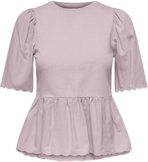 Only Veronika Life SS Mix Peplum Shirt Dames - XS