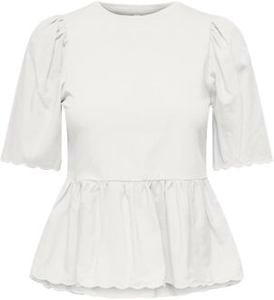 Only Veronika Life SS Mix Peplum Shirt Dames