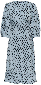 Only Wrap Midi Jurk voor Vrouwen Only , Blue , Dames - L,M,S,Xs