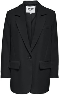 Only Zwarte Oversized Blazer Only , Black , Dames - L,M,S,Xs