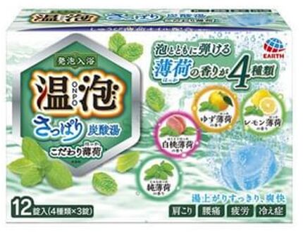 ONPO Carbonated Water Luxury Refresh Kodawari Mint Bath Salt Tablet 12 pcs