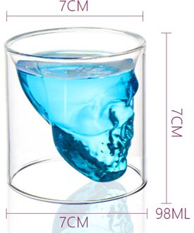 Onregelmatige Dubbele Glas Dubbele Halloween Schedel Wodka Glas Water Flessen Originaliteit Hydroflask 88ml