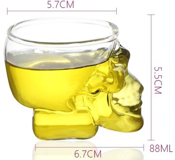 Onregelmatige Dubbele Glas Dubbele Halloween Schedel Wodka Glas Water Flessen Originaliteit Hydroflask 98ml