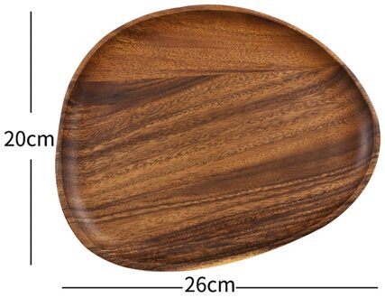 Onregelmatige Ovale Hele Hout Lovesickness Hout Massief Hout Pan Plaat Fruit Gerechten Schotel Thee Dienblad Dessert Diner Plaat Servies Set 2