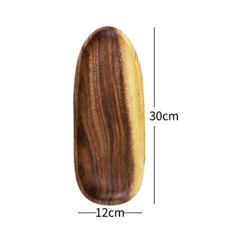 Onregelmatige Ovale Hele Hout Lovesickness Hout Massief Hout Pan Plaat Fruit Gerechten Schotel Thee Dienblad Dessert Diner Plaat Servies Set 3