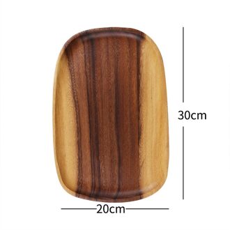 Onregelmatige Ovale Hele Hout Lovesickness Hout Massief Hout Pan Plaat Fruit Gerechten Schotel Thee Dienblad Dessert Diner Plaat Servies Set 4