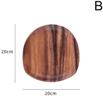 Onregelmatige Ovale Hout Pan Fruit Gerechten Schotel Thee Dienblad Dessert Thee Servies Fruit Houten Lade Diner Set Plaat Plaat Snack d4T5
