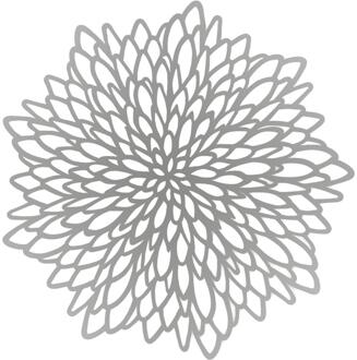 Onregelmatige Pvc Placemat Voor Eettafel Multifunctionele Milieuvriendelijke Tafel Onderzetters Board Keuken Decoratie Accessoires Hibiscus Sliver / 4 stk