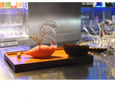 Ons Bar Creatieve 3D Zwaan Cocktail Stro Beker Vogel Diy Moleculaire Rokerige Cocktail Party Glas Speciale Drankjes cup vrouw zwaan- 200ml