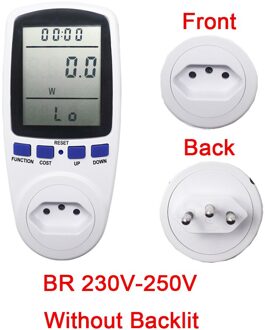 Ons Br Eu Plug Ac Power Meter 230V Digitale Voltage Wattmeter Stroomverbruik Watt Energiemeter Elektriciteit Analyzer Monitor blauw BR plug