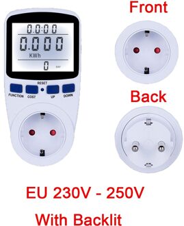 Ons Br Eu Plug Ac Power Meter 230V Digitale Voltage Wattmeter Stroomverbruik Watt Energiemeter Elektriciteit Analyzer Monitor blauw EU Backlit