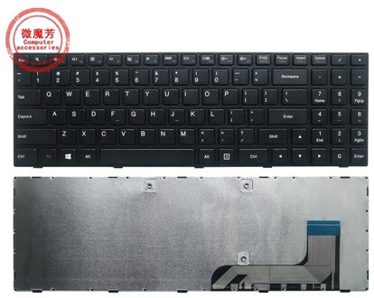 ONS Zwart Voor Lenovo Voor Ideapad 100-15 100-15IBY 100-15IBD 300-15 B50-10 B50-50 Laptop Toetsenbord Engels kort kabel