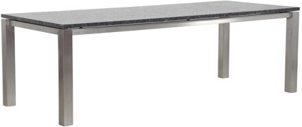 Ontario tuintafel RVS 240 cm x 100 cm pearl black Grijs-antraciet
