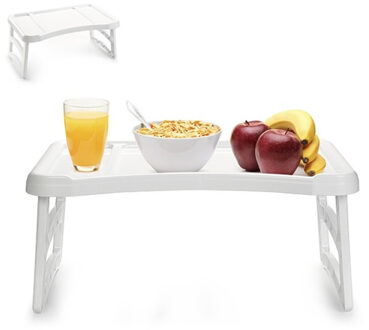 Ontbijt op bed dienblad/tafeltje 51 x 33 cm in het wit