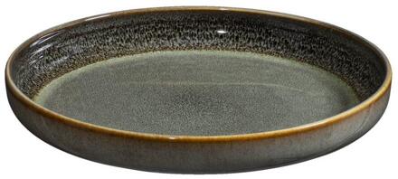 Ontbijtbord Emma - Stoneware - Ø22 Cm - Aardewerk - Groen - B2.7 Cm