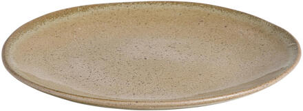 Ontbijtbord Nora Bruin Ø21 Cm - Stoneware - Beige - H1.8 Cm