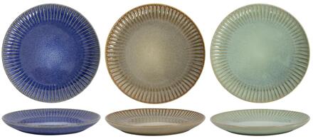 Ontbijtbord Sea Breeze 21cm doos a 6 verschillende