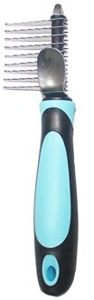 Ontharing Kam Voor Honden Kat Vergieten Grooming Brush Tool Voor Matted Lang Haar Krullend Hond Haar Open Knoop kam Blauw