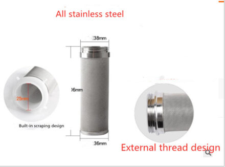 Ontkalken Filter 316L Cover Filter Element Front Gewijd Waterzuivering Accessoires Filter Alle Koper Roestvrij Staal goud