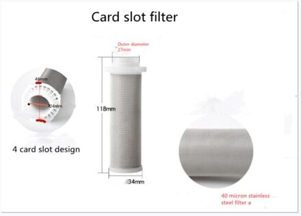 Ontkalken Filter 316L Cover Filter Element Front Gewijd Waterzuivering Accessoires Filter Alle Koper Roestvrij Staal grijs