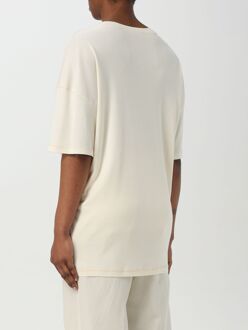 Ontspannen Katoenen Crew Neck T-shirt Ivoor