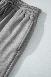 Ontspannen Pasvorm Fleece Broek Grijs